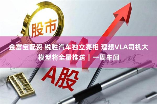 金富宝配资 锐胜汽车独立亮相 理想VLA司机大模型将全量推送｜一周车闻