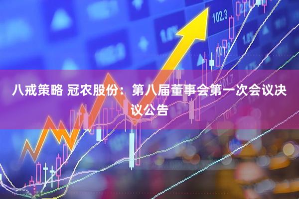 八戒策略 冠农股份：第八届董事会第一次会议决议公告